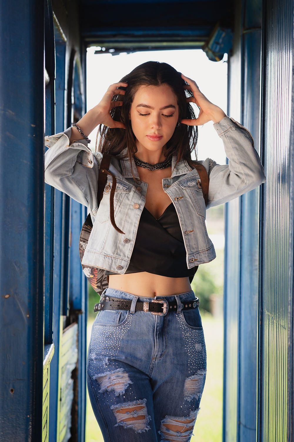 JAQUETA JEANS FLOWER
