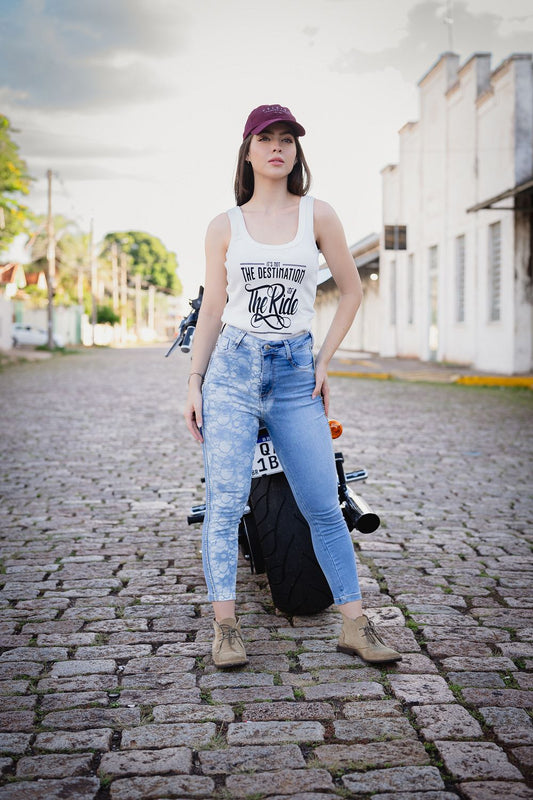 CALÇA JEANS CAPRI - FLOWER