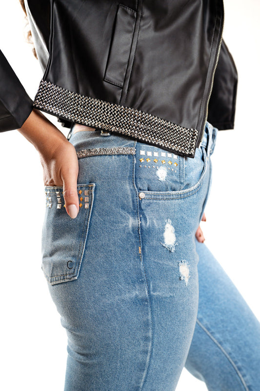 CALÇA JEANS STRAIGHT - CÓS CUSTOMIZADO