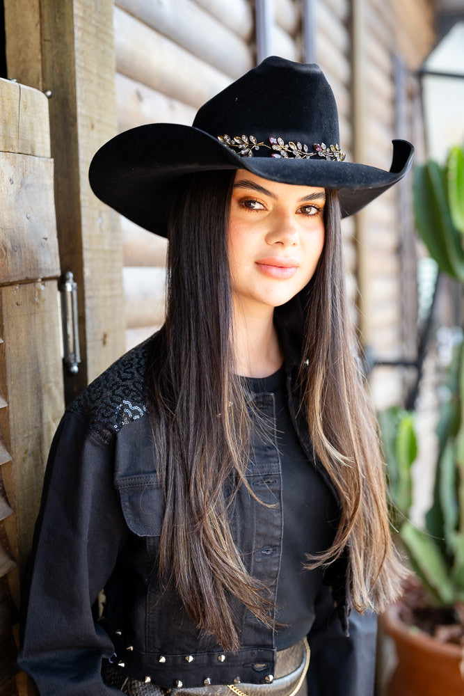 JAQUETA PRETA PAETÊ ROCKER