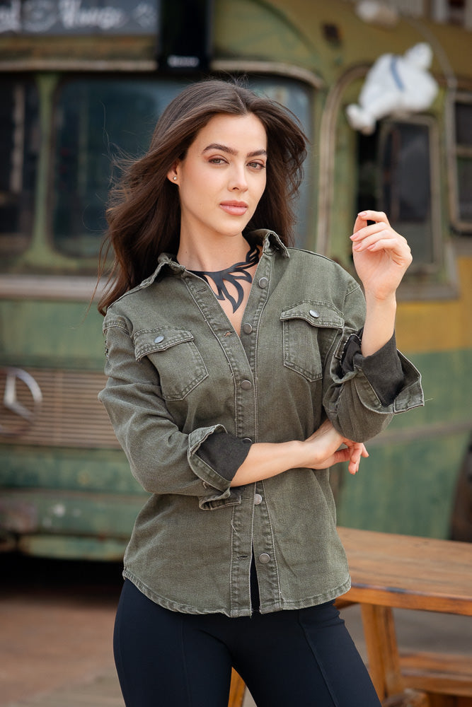 Camisa Sarja Femme