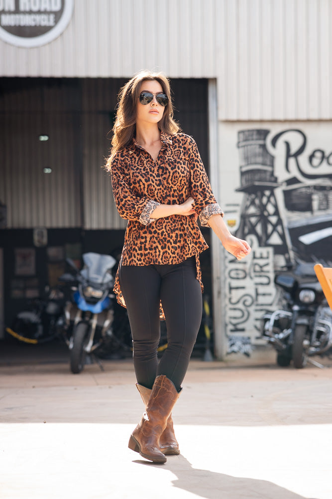 Camisa Animal Print Skull