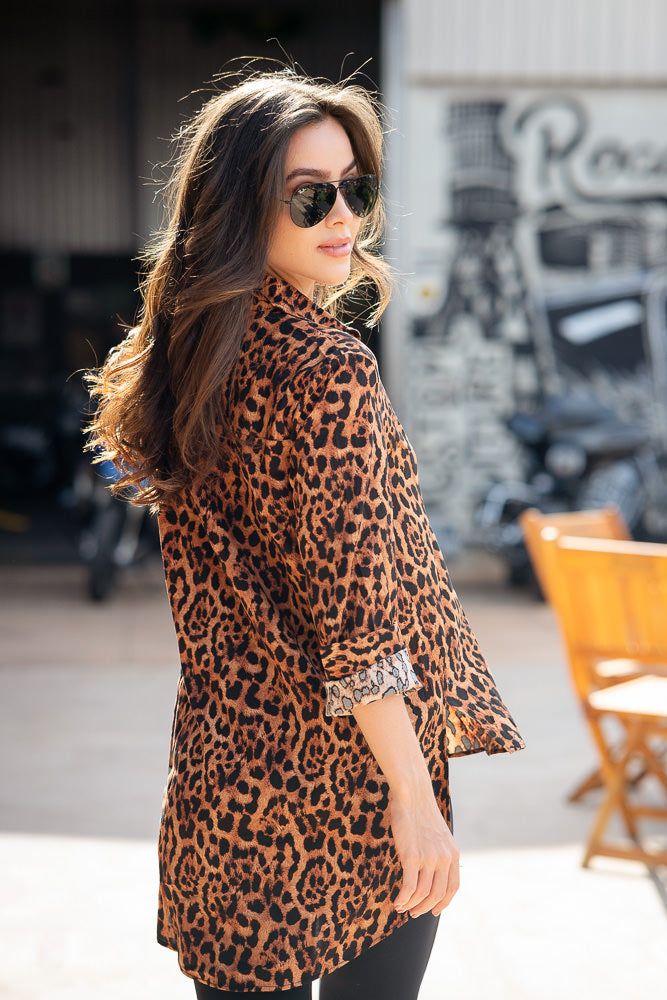 Camisa Animal Print Skull