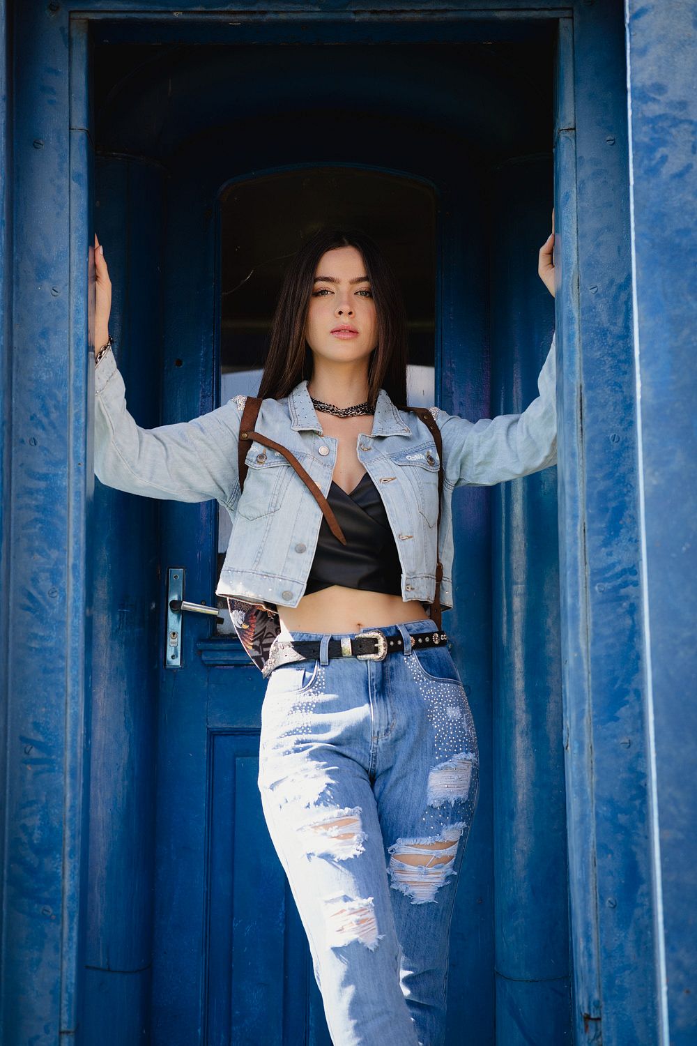 JAQUETA JEANS FLOWER