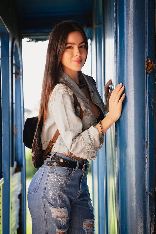 JAQUETA JEANS FLOWER