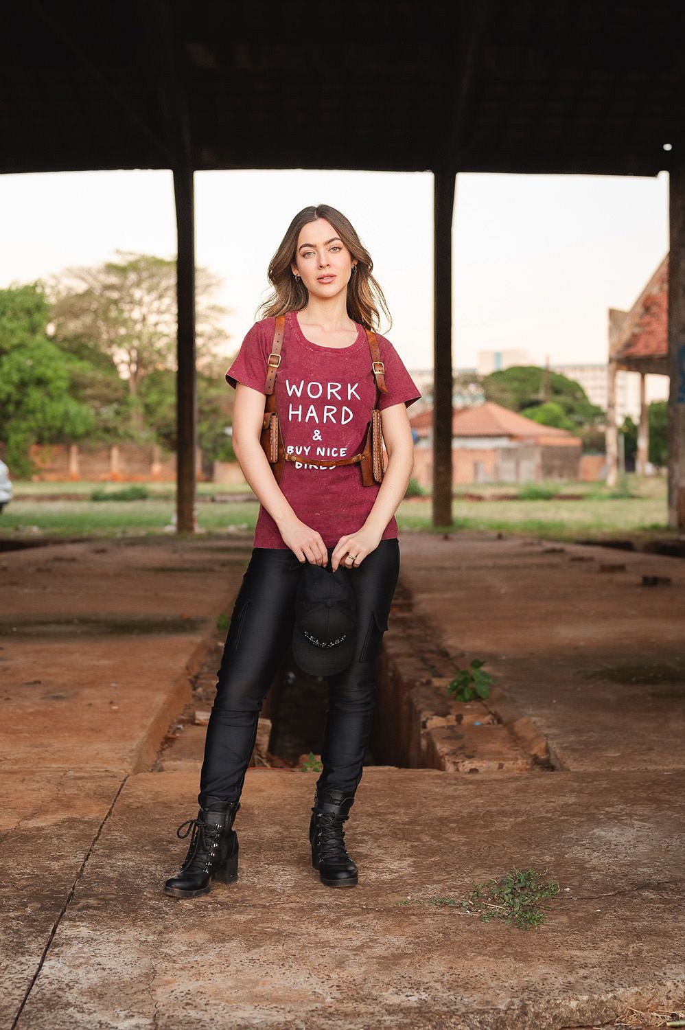 CAMISETA BABY LONG WORK