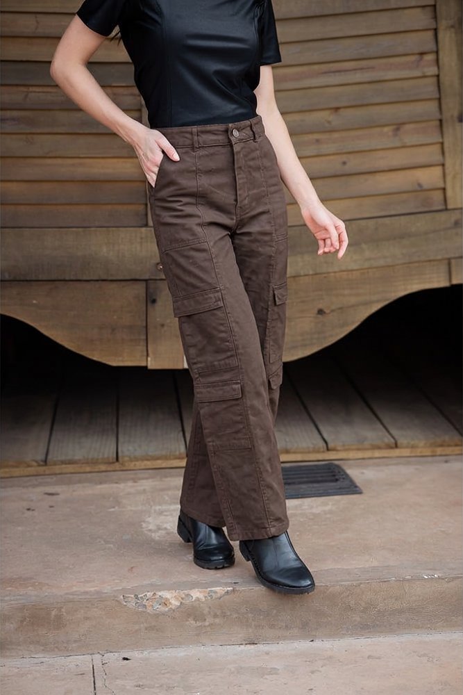 Calça Cargo Sarja