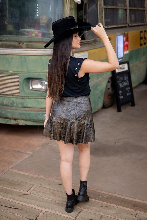 Short Saia Snake Print